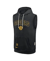 Nike Men's Black Pittsburgh Steelers Sideline Performance Sleeveless Pullover Hoodie