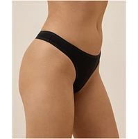 Pact Women's Organic Cotton Everyday Classic Fit Thong 6-Pack
