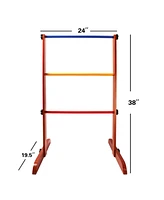 Gse Games & Sports Expert Premium Solid Wood Ladder Ball Toss Game Set with Ladder Ball Bolas & Carrying Case