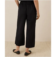 Pact Women's Organic Cotton Canopy Linen Blend Pleated Trouser