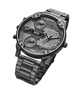 Diesel Men's Mr. Daddy Slim Quartz Three-Hand Date Gray Stainless Steel Watch, 54mm