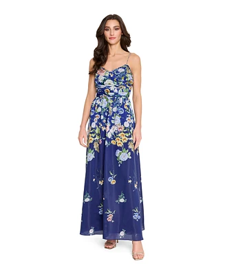 Tahari Asl Women's Printed Sleeveless Ball Gown