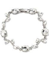 Givenchy Silver Tone Crystal Stone Viney Flex Bracelet