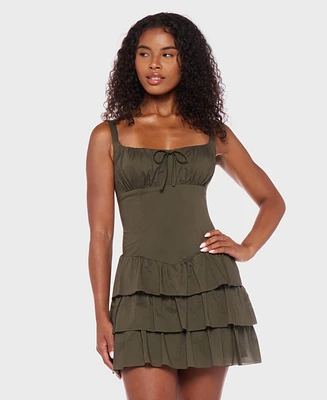 Alex & Sophia Juniors' Cotton Voile Tiered Fit Flare Dress
