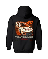 Jr Motorsports Official Team Apparel Men's Black Justin Allgaier Traveller Whiskey Car Pullover Hoodie Sweatshirt