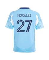Adidas Big Boys and Girls Maximiliano Moralez Light Blue New York City Fc 2025 the Excelsior Kit Replica Player Jersey