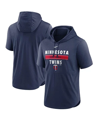 Nike Men's Navy Minnesota Twins Home Team Short Sleeve Hoodie Top