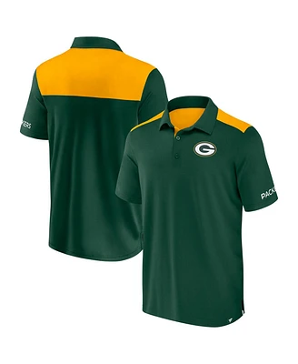 Fanatics Men's Green/Gold Green Bay Packers Color Block Polo Shirt