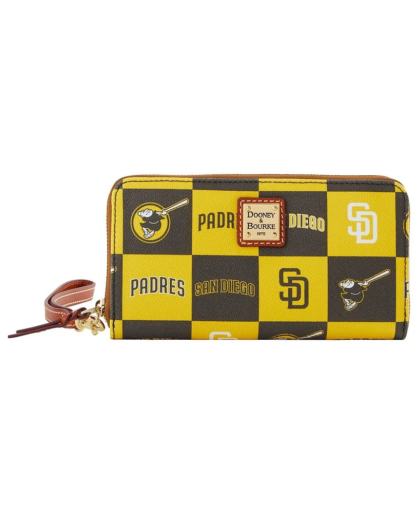 Dooney & Bourke Women's San Diego Padres Game Day Large Zip-Around Wristlet