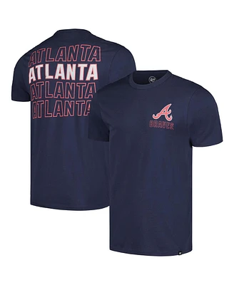 '47 Men's Navy Atlanta Braves Hang Back Franklin T-Shirt