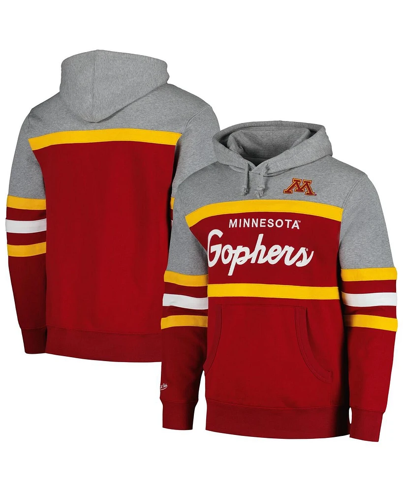 Mitchell & Ness Men's Maroon Minnesota Golden Gophers Head Coach Pullover Hoodie