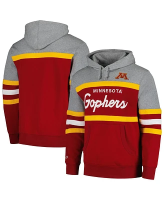 Mitchell & Ness Men's Maroon Minnesota Golden Gophers Head Coach Pullover Hoodie