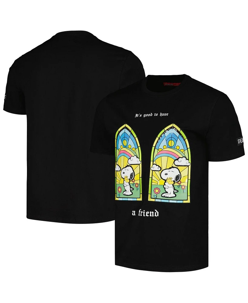 Freeze Max Men's and Women's Black Peanuts Snoopy a Friend T-Shirt