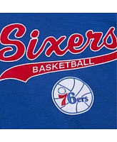Mitchell & Ness Men's Royal Philadelphia 76ers Hardwood Classics Felt Applique Slub T-Shirt