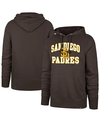 '47 Brand Men's Brown San Diego Padres Velocity Headline Pullover Hoodie Sweatshirt