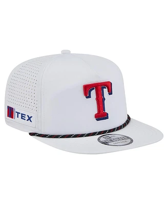 New Era Men's White Texas Rangers Perforated Golfer Snapback Hat
