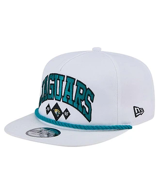 New Era Men's White Jacksonville Jaguars Diamond Golfer Snapback Hat