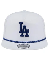New Era Men's White Los Angeles Dodgers Perforated Golfer Snapback Hat