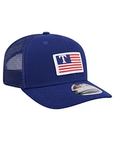 New Era Men's Royal Texas Rangers Flag 9SEVENTY Coolera Stretch-Snap Hat