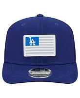 New Era Men's Royal Los Angeles Dodgers Flag 9SEVENTY Coolera Stretch-Snap Hat