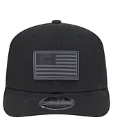New Era Men's Black Chicago Cubs Tonal Flag 9SEVENTY Stretch-Snap Hat