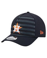 New Era Men's Navy Houston Astros American Flag 9FORTY M-Crown A-Frame Adjustable Hat