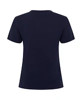 Sportiqe Women's Navy New York Knicks Arcadia Boxy T-Shirt