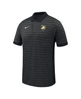 Nike Men's Black Army Black Knights 2025 Early Season Coaches Sideline Victory Stripe Performance Polo Shirt
