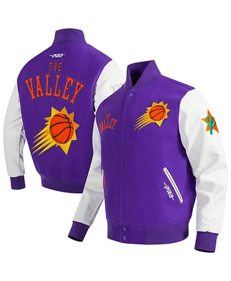 Pro Standard Men's Purple Phoenix Suns 2024/25 City Edition Wool Varsity Full-Zip Jacket
