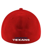 New Era Men's Red Houston Texans Throwback Crawl Standard 39THIRTY Flex Hat
