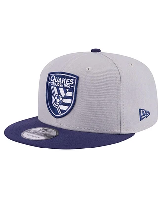 New Era Men's Gray San Jose Earthquakes Color Pack Two-Tone 9FIFTY Snapback Hat