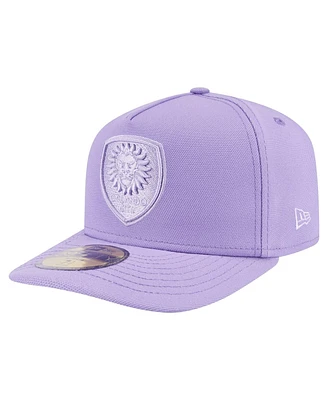 New Era Men's Purple Orlando City Sc Color Pack A-Frame 59FIFTY Fitted Hat