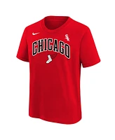 Nike Big Boys and Girls Luis Robert Jr. Red Chicago White Sox Fuse City Connect Name Number T-Shirt