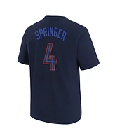 Nike Big Boys and Girls George Springer Navy Toronto Blue Jays Fuse City Connect Name Number T-Shirt