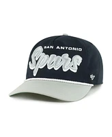 '47 Men's Black/Silver San Antonio Spurs Drop shadow Rope Hitch Adjustable Hat