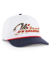 '47 Brand Men's White Miami Dolphins Patriotic Overhand Hitch Adjustable Hat
