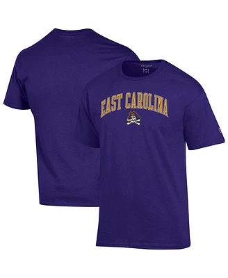 Champion Men's Purple Ecu Pirates Arch Over Logo T-Shirt