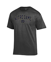 Champion Men's Heather Charcoal Notre Dame Fighting Irish Arched Logo T-Shirt
