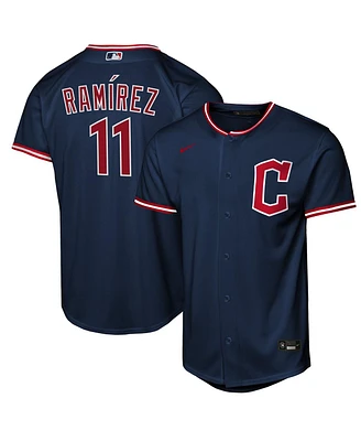 Nike Big Boys and Girls Jose Ramirez Navy Cleveland Guardians Alternate Replica Player Jersey