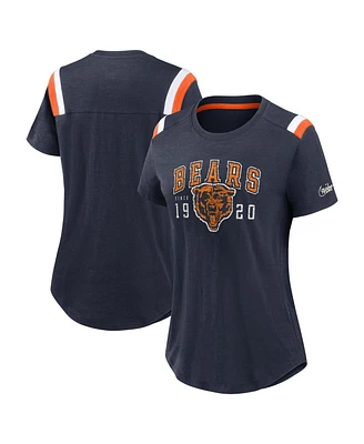 Nike Women's Navy Chicago Bears Historic Slub Fashion T-Shirt