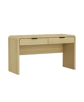 Manhattan Comfort 54" Medium Density Fiberboard Grace Modern 2-Drawer Home Office Desk