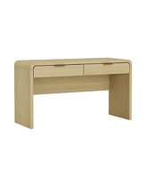 Manhattan Comfort 54" Medium Density Fiberboard Grace Modern 2-Drawer Home Office Desk