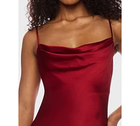 B Darlin Juniors' Sleeveless Satin Maxi Dress