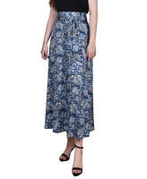 Ny Collection Petite Maxi Skirt with Sash Waist Tie