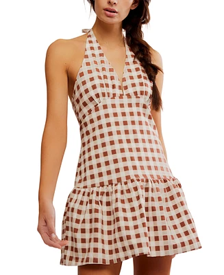 Free People Women's Cecil Sleeveless Halter Mini Dress