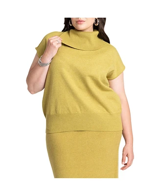 Eloquii Plus Asymmetrical Turtleneck Sweater