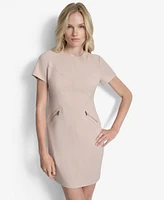 Dkny Women's Short-Sleeve Zip-Pocket Dress