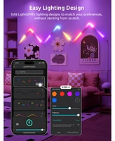 Lepro WL1 Smart Led Rgb Wall Light Kits with Segment Diy and Ai Generated Lighting, Work with Alexa Google Home, LightBeats Music Sync