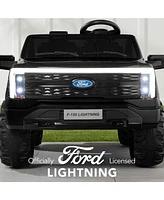 Best Choice Products Kids 24V Ride On Truck Officially Licensed Ford Lightning w/ Remote, Led Lights, 2 Speeds