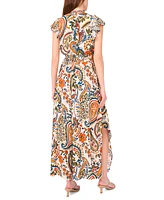 Msk Women's Mock-Neck Wide-Leg Jumpsuit